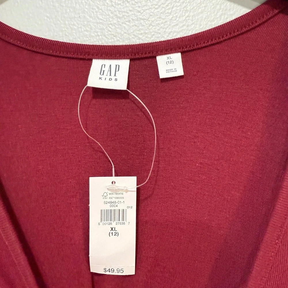 GAP Kids Girls Burgundy Long Sleeve Skater Dress Size‎ XL 12 new Christmas